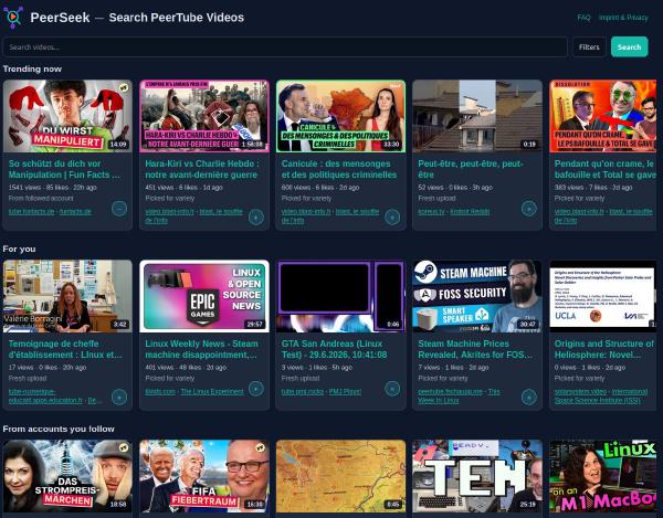 Peerseek – A Federated PeerTube Video Search Engine